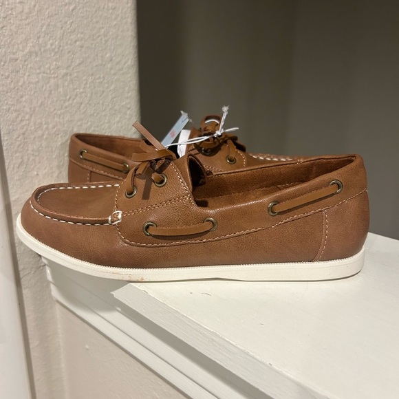 Cat And Jack - Children's Tan Faux Leather Loafers Easton Shoes Youth Size 4Y - Picture 6 of 10